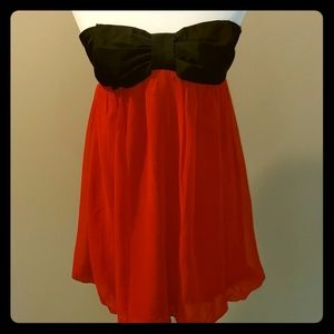 Chiffon strapless dress